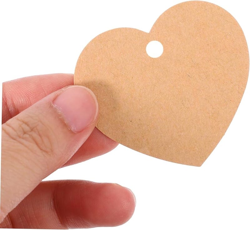 5 Kraft Heart Shaped Tags With String For Valentine Crafts And Party Favors - Image 5